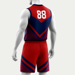 Vente en gros de vêtements de basket-ball ensemble d'uniformes avec tissu respirant tailles personnalisées pour la compétition de jeu d'entraînement - Product Image 2