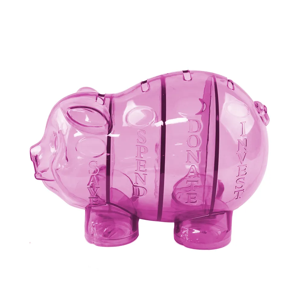 नीले गुलाबी हरे, भूरे पुनश्च पैसे सुरक्षित बॉक्स ग्रीन चार डिब्बे Alcancia पुनश्च सूअर का बच्चा बैंक सिक्का बैंक
