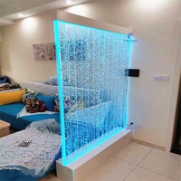 Cloison de séparation intérieure en acrylique personnalisée, mur de bulles d'eau décoratif, fontaine, maison, restaurant, lumière LED télécommandée