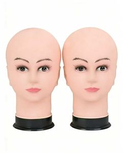 Cabeza de maniquí para peluquería, modelo especial con soporte, cabeza calva para exhibición de pelucas y peinados femeninos - Product Image 1