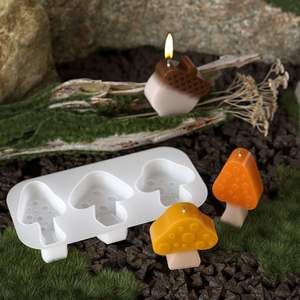 Molde <span class=keywords><strong>de</strong></span> Silicona para Accesorios del Hogar <span class=keywords><strong>de</strong></span> Yeso, Molde <span class=keywords><strong>de</strong></span> Silicona para Velas <span class=keywords><strong>de</strong></span> Aromaterapia con Tres Hongos y Piñas - Product Image 4