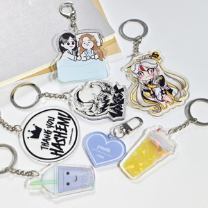 Custom HD Printed Holographic Acrylic Keychain Cute Cartoon <b>Animation</b> UV Printed <b>Plastic</b> Keychain - Product Image 6