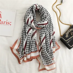 Winter autumn good quality tiger print striped thick warm large scarf women simple