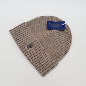 Nuevo Gorro Unisex de Estilo Dobby con Puño, Tejido Acanalado, Bordado 3D, Logotipo Personalizado, Ideal para Viajar, Cálido, 20% Lana Merino, 56-58CM, para Adultos - Product Image 6