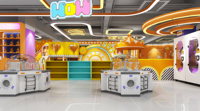Aire de jeux intérieure à thème orange hautement personnalisable avec toboggan, fosse à balles et manège pour les centres d'amusement pour enfants
