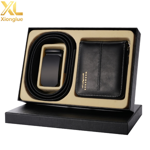 Set de Regalo al por Mayor de Cinturón y Cartera de Cuero Genuino con Hebilla Automática para Hombre, con Elegante Caja de Regalo - Product Image 1