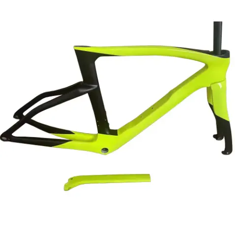 Kaliteli hafif yol bisiklet şasisi  T800 karbon Fiber yol bisiklet iskeleti OEM Frameset disk fren veya V fren