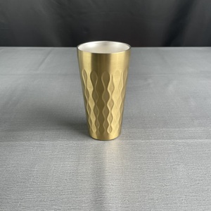 550ml in acciaio inox doppio strato diamante tazza di birra elegante Design classico durevole facile pulire resistente al calore per il freddo caldo - Product Image 2