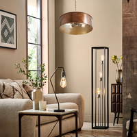 Suspension classique en métal au design vintage avec base rouillée, couloir, salle à manger et abat-jour décoratifs pour hôtel, style cristal