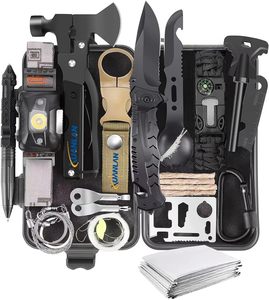 Regalo para Él, Kit de Supervivencia 29 en 1, Equipo de Emergencia, Accesorios de Camping para Acampar, Senderismo, Caza y Pesca - Product Image 1
