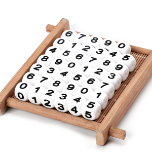 <span class=keywords><strong>Cadena</strong></span> de <span class=keywords><strong>Chupete</strong></span> con <span class=keywords><strong>Nombre</strong></span> Personalizado DIY de 12 mm, Cuentas de <span class=keywords><strong>Silicona</strong></span> con Números del 0 al 9 para Bebés - Product Image 4