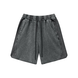 Worsted Mesh Running <b>Shorts</b> 330g Acid Washed Cotton Cargo - Product Image 1
