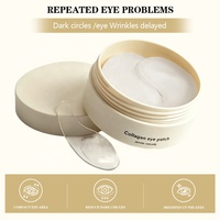 Patchs Hydrogel Coréens Anti-Âge à l'Acide Hyaluronique et au Collagène de Rose, 30 Paires, Anti-Cernes et Raffermissants, en Pot, Vente en Gros
