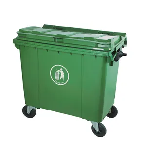 Best Price Outdoor Industrial Plastic Dustbin 660 Liter Garbage Bin