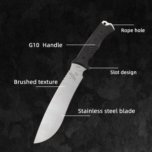 มีดสแตนเลสสั่งทำพิเศษ Maha Asura DIY Grade ด้ามจับ G10 พกพาสะดวกอเนกประสงค์ รองรับ OEM สำหรับแคมป์ปิ้ง รับประกัน 1 ปี - Product Image 4