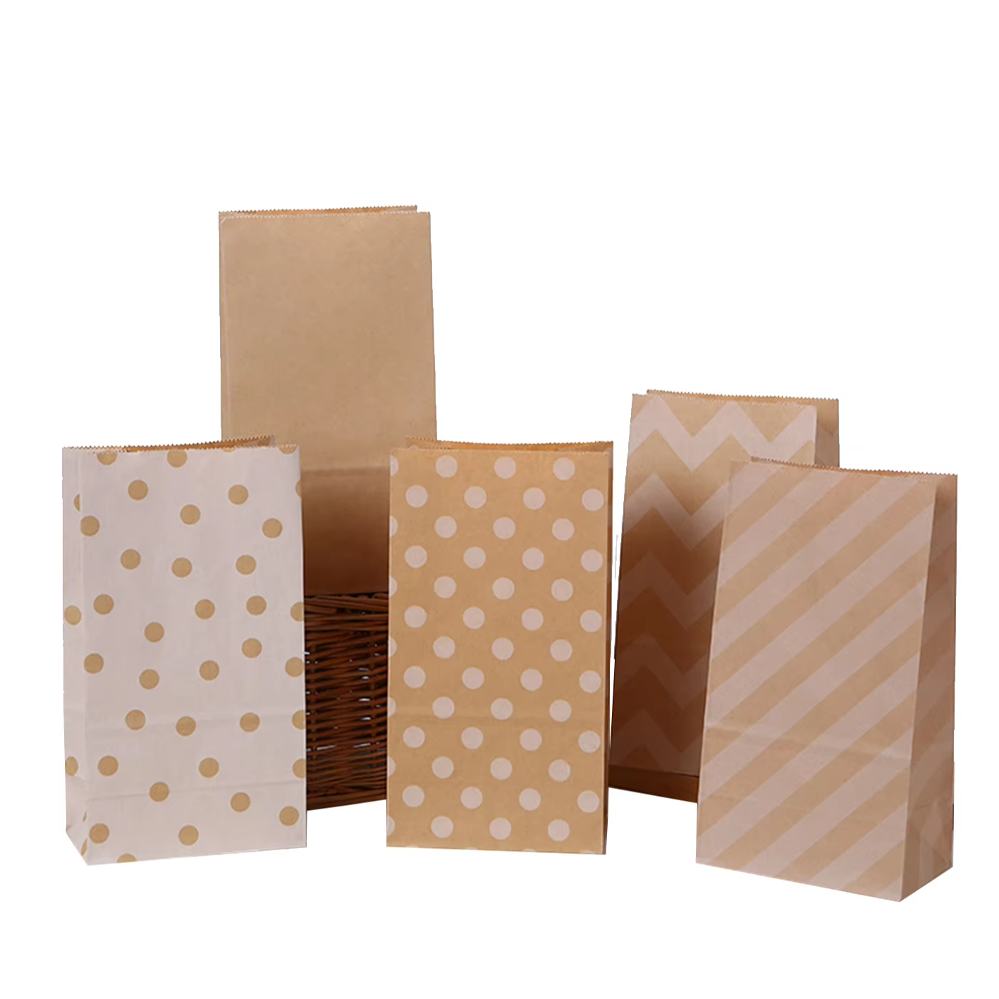 Custom Size Package Paper Handle Paper Bag Kraft Paper Shopping Bag