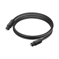 Câble audio TOSLINK à fibre optique pour connexion haut-parleur HDTV, gaine en PVC, conducteurs plaqués or, en stock