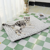 Tapis thermique auto-chauffant pour chat et chien, coussin en peluche doux pour animaux de compagnie, lavable avec housse amovible, fond antidérapant pour dormir en intérieur et en extérieur