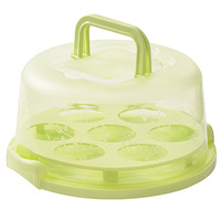 Boîte à gâteau portable en PP avec design à hauteur ajustable et double poignée pour le stockage de gâteaux, l'emballage de fruits et les plats à emporter