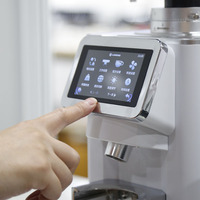 Macinino, Molinillo de Café Comercial de Acero Inoxidable, Totalmente Automático, 400W, Pantalla Táctil Grande de 84 mm, para Negocios de Cafeterías