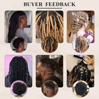 Extensions de dreadlocks brésiliennes Remy Afro Kinky faites à la main, douces, noires naturelles, vraies locs pour tresses au crochet