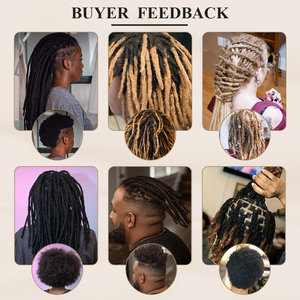Extensiones de <span class=keywords><strong>Cabello</strong></span> Remy Brasileño Afro Kinky Hechas a Mano, Suaves, Naturales, Negras, para Trenzas de Ganchillo - Product Image 5