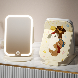Bán buôn xách tay gấp LED ánh sáng trang điểm bảng phổ biến sinh viên cá nhân Ins Máy tính để bàn trang điểm gương - Product Image 1