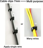 Clips de fixation pour câbles Ethernet de 7 mm, plats de 6 mm avec clou en acier (lot de 200), clips de fixation pour fils blancs pour mur, gestion des câbles