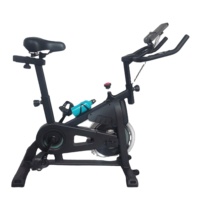 Vélo de spinning statique en acier avec volant d'inertie pour entraînement de fitness en salle, noir, confortable, 23 kg