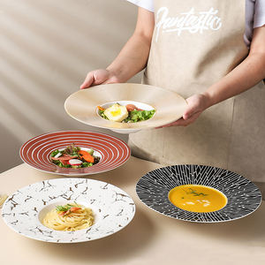 <span class=keywords><strong>Assiette</strong></span> creuse en céramique de 11 pouces, design nordique, pour restaurant, personnalisable, pour pâtes, vaisselle - Product Image 1