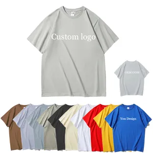 T-shirt unisexe personnalisé de haute qualité 100% T-shirt en coton de première qualité personnaliser l'impression Logo T-shirt vierge à col rond pour hommes
