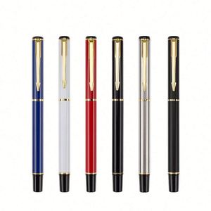 Custom Enterprise 0.5mm Carbon Water Neutral Gel Pen Office Stationery Business Gift Box Wholesale Metal Pen - Product Image 1