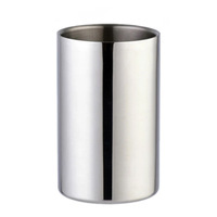 Seau à glace et refroidisseur à vin en acier inoxydable à double paroi de 2 L, design classique, écologique, pour les fêtes, les bars à domicile et les restaurants