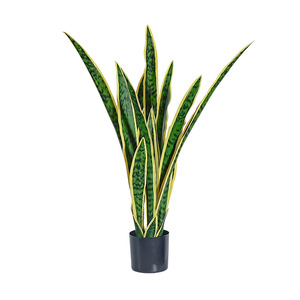 Planta Artificial de Serpiente (Sansevieria) Meng Jie, 100cm, con Borde Dorado, Estilo Nórdico, en Maceta, Decorativa - Product Image 5
