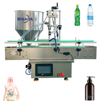 Machine de remplissage automatique de bureau à pompe à engrenages servo avec convoyeur réglable, résistante à la corrosion, pour gel douche et liquide nettoyant