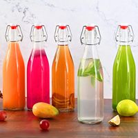 Bouteille de boisson en verre artisanale, anti-fuite, réutilisable, conteneur à boisson de 60 ml à 1000 ml pour les voyages et le camping