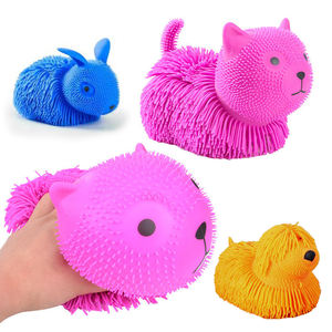 Yüksek kaliteli yumuşak silikon sıkmak oyuncak sıcak satış gür uzun saçlı kedi hayvanlar sıkmak oyuncaklar kızlar için - Product Image 2