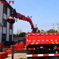 Grue hydraulique montée sur camion à prix compétitif 2~35 tonnes, grue à flèche articulée/pliable pour camion, machine de levage à vendre