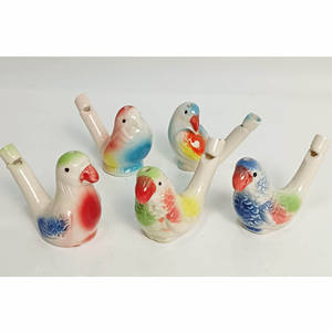Fischietti all'ingrosso dell'acqua dell'uccello della porcellana fischietto dell'acqua dell'uccello variopinto ceramico uccello fischietti giocattoli per bambini regalo di compleanno - Product Image 5