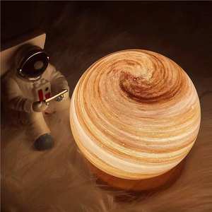 Lámpara de cristal de luz nocturna 3D, Bases creativas, luz de mesa LED, lámparas LED inalámbricas de madera, escritorio USB, luces para el hogar, decoración creativa para dormitorio - Product Image 5