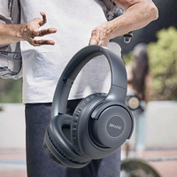 Headset BT Laris Manis, Bass Tinggi Stereo, Headphone Nirkabel dengan Driver Dinamis untuk Perjalanan dan Penggunaan Ponsel