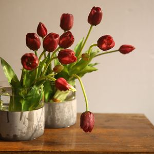 Fleur artificielle Yihua Floral Art Tulipe à cinq têtes 40 cm en soie, décoration intérieure nordique, ornement pour la maison - Product Image 3