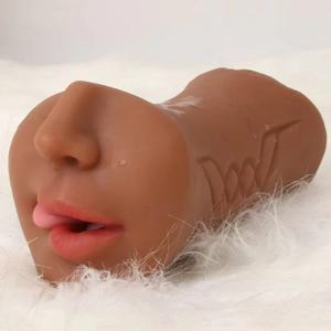 Realistic TPE Vagina Masturbator Oral Mouth <strong>Aircraft</strong> <strong>Cup</strong> Pussy Sex Toy for Men Soft with Deep Throat Double Hole - Product Image 6