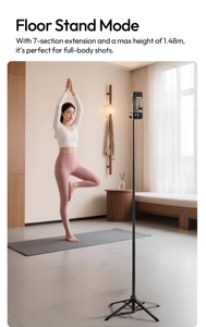 150CM Ulanzi <strong>MT</strong>-85 Automatic Phone Tripod Magnetic Selfie <strong>Stick</strong> for iPhone Outdoor Travel Stand for Livestreaming - Product Image 4