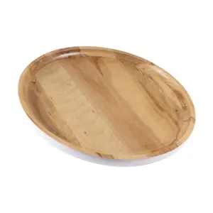 Bandejas artesanales de madera de mango para servir hermosos platos para servir Platos de madera para comida