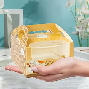 ผู้ผลิตบรรจุภัณฑ์อาหารกล่องเค้กที่กำหนดเองด้วยถาดกระดาษแข็งเค้ก Cajas Para Tartas Con Bandeja Para Tartas