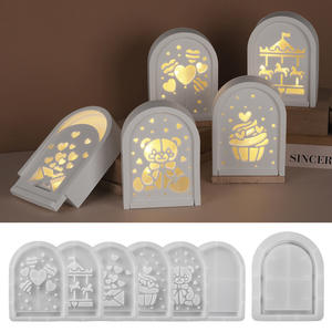 Dm1224 Diy 3d Rechthoekige Geschenkdoos Siliconen Mal Opbergdoos Lichtgietvorm Voor Gips Cement Epoxyhars Art Making - Product Image 2