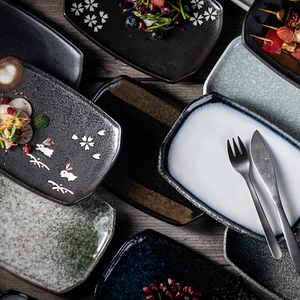 Vajilla de Cerámica para Restaurante Japonés/Coreano, Plato de <span class=keywords><strong>Sushi</strong></span> de Cerámica, Juego de Vajilla Colorida, Platos de Cerámica para Hostelería - Product Image 4