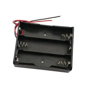 Soporte de batería con cables de plomo, 18650 v, litio 3,7, 3x18650