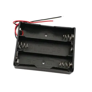 Suporte da bateria 3x18650 com fios de chumbo, 3.7v lítio 18650 titular da bateria